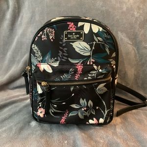Kate Spade, mid size, back pack purse with botanical print